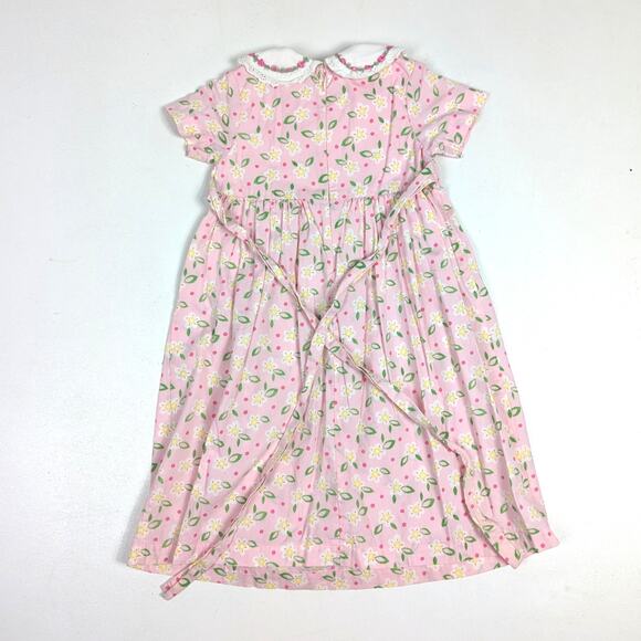Vtg 90s Copper Key Dress Girls SZ 3T Midi/Maxi Pink Floral Cottagecore Girly - Picture 4 of 5
